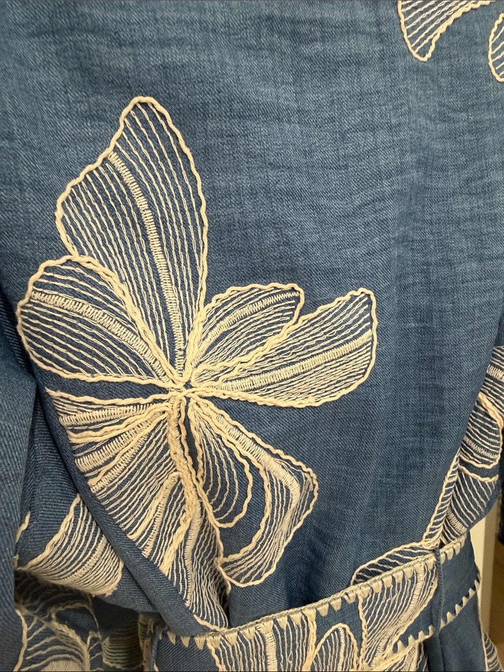 Hyacinth House Chambray and Ivory Embroidery Cindy Dress - Picture 5 of 5